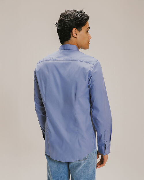 Camisa Fit Slim Azul
